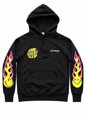Readymade x Smiley Flame Smiley Hoodie Cotton Black S